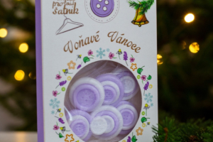 Mýdlové knoflíky do šatníku s vůní Levandule - vánoční edice